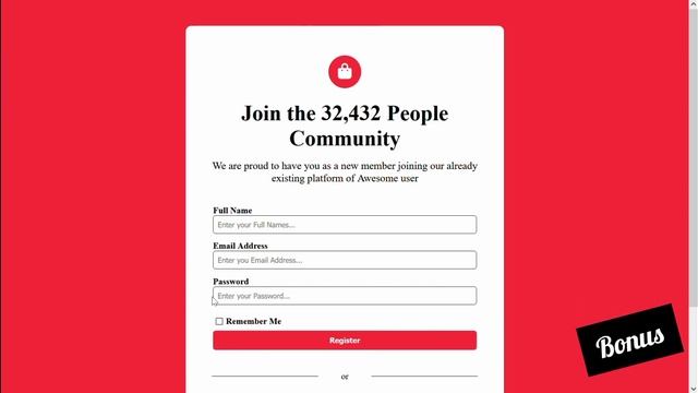 Create a Simple and Easy Responsive Sign Up Webpage using Basic HTML and CSS