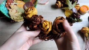 Розы из кленовых листьев / Композиции из осенних листьев