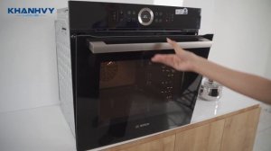 Lò nướng âm tủ Bosch HBG634BB1B - Làm nóng 4D Hotair & Tự làm sạch EcoClean Direct - Khánh Vy Home