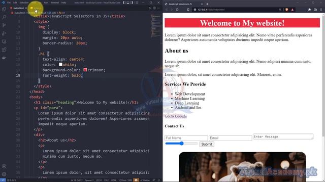 Adding and Removing html elements classes using JavaScript | JavaScript Crash Course
