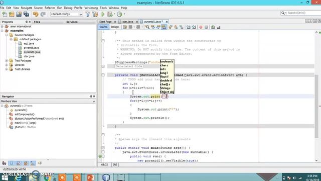 Pyramid Patter-2 | How to print pyramid pattern in Java смотреть онлайн