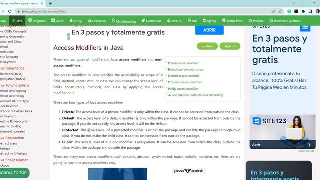 Access modifiers in java смотреть онлайн