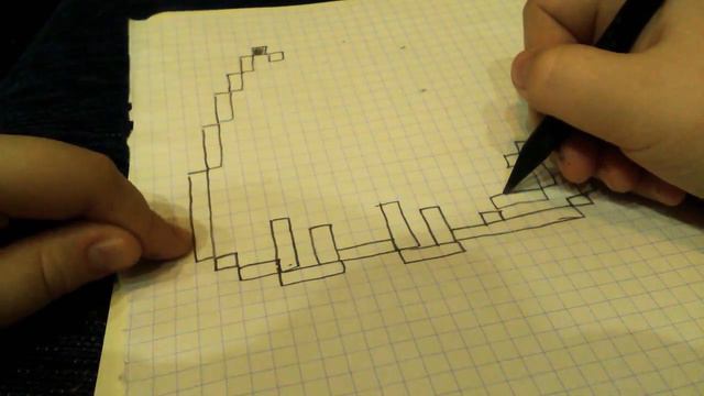 Рисунки по клеточкам.Няшный котик смотреть онлайн
