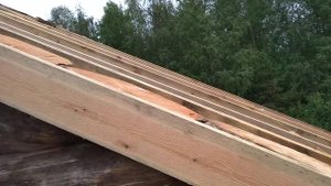 Выравнивание стропил (неровный конёк)
