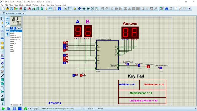 Build a 4-Bit Calculator Using Logic Gates in Proteus 8