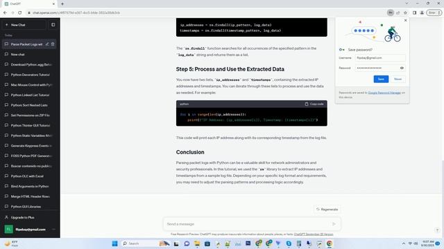Python help Parsing Packet Logs смотреть онлайн