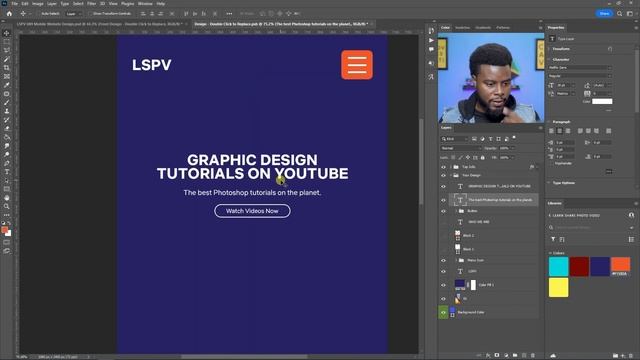 Photoshop Mobile Website Design (Web Design & Development) — How to Use Adobe Photoshop (Part 27) смотреть онлайн