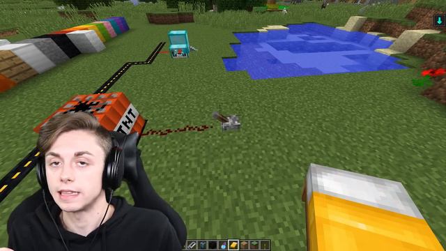 Building a Minecraft House INSIDE a TNT BLOCK!? смотреть онлайн