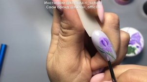 Как нарисовать Ирис на ногтях