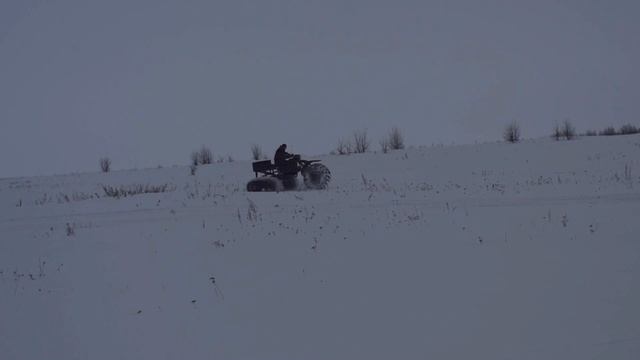 Трицикл из мотоцикла Урал на гусеницах