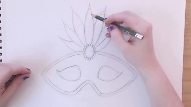 EASY How To Draw A Mardi Gras Mask (Part 1) -- iCanHazDraw! смотреть онлайн