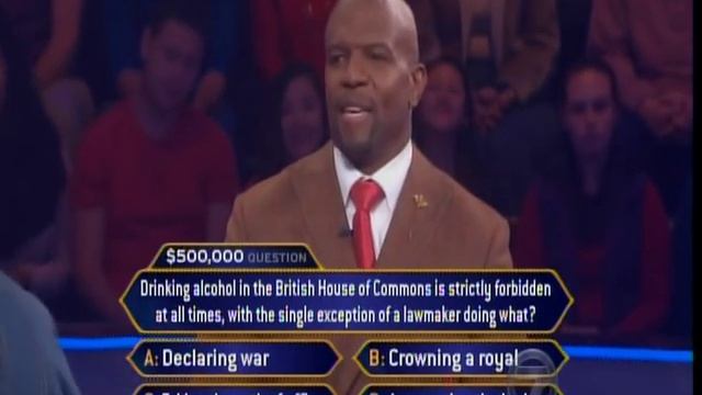Who Wants to be a Millionaire 2/3/2015 - Contestant Reaches $500,000 Question and Gets it Wrong смотреть онлайн
