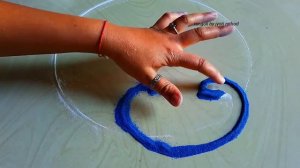 #1468 Diwali peacock rangoli designs   sankranthi muggulu   रंगोली   satisfying video