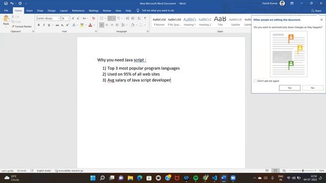 Java Script Introduction - Topics