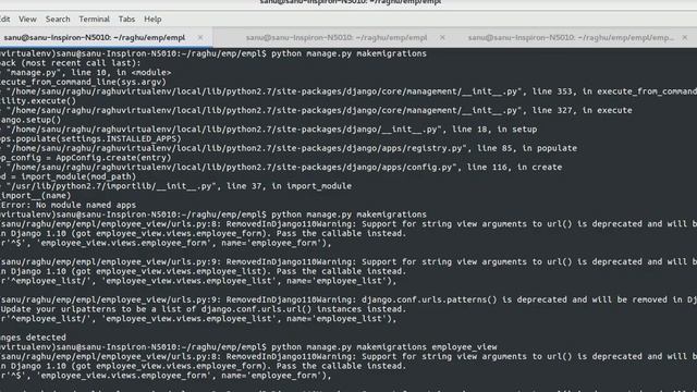 How to create model and table and insert value MySQL using python manage py shell