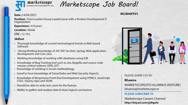 Job Vacancy | Team Leader/Group Leader | Java смотреть онлайн