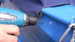 Установка кнехта для крепления ходового тента