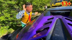 Wizard Older Mr. Joe on Camaro Conjured Car Key VS Twin Mr. Joe on Lamborghini Kids Video