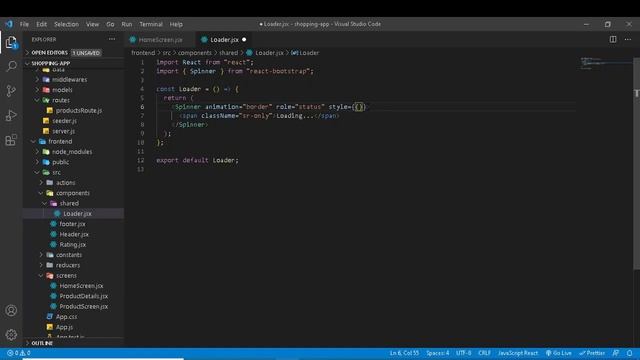 #29 Loading Spinner and Error Alert component | Mern Stack Tutorials(Hindi/Urdu)