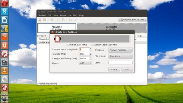GParted Linux - create EXT4 file system on HDD or SSD