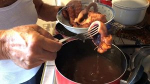 Салат из осьминога.