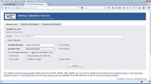 Валидация сайта с помощью сервиса validator.w3.org