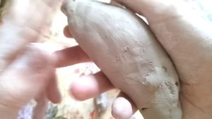 Лепка кита из глины