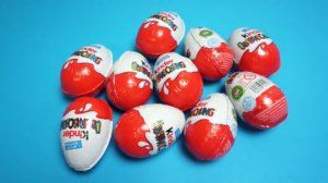 10 Киндер Сюрприз Шоколадных Яиц Отрываем 10 Kinder Surprise Choko Eggs Unboxing  