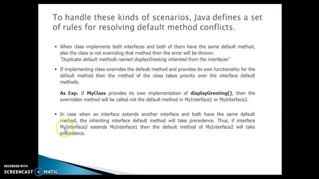 Multiple inheritance ambiguity and resolution with interfaces in java 8 смотреть онлайн