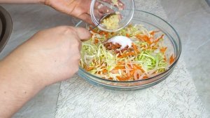 Вкуснее салата из КАПУСТЫ еще не ела! Капуста по-корейски! ОЧЕНЬ вкусный, быстрый и простой рецепт!