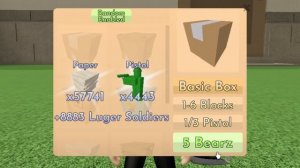 I SPENT 100,000 BEARZ TO BUY BASIC BOX in Toy SoldierZ (Roblox) | How Many Blocks and Toy Soldiers?