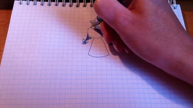 Простые рисунки #29. Мультяшка девочка. смотреть онлайн