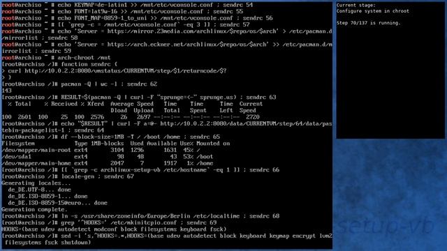 Arch Linux installation recording to kernel 5.5.9-arch1-1 (testing) смотреть онлайн