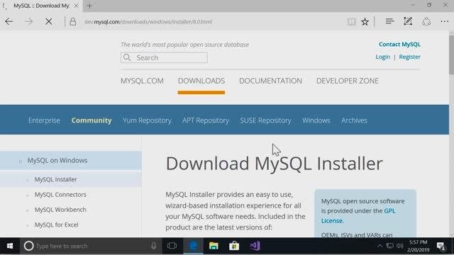 Installing MySQL On Windows