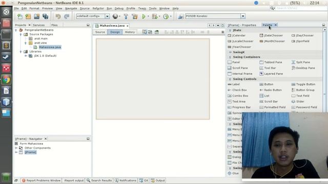 Java Desktop - Pengenalan Netbeans untuk java application смотреть онлайн