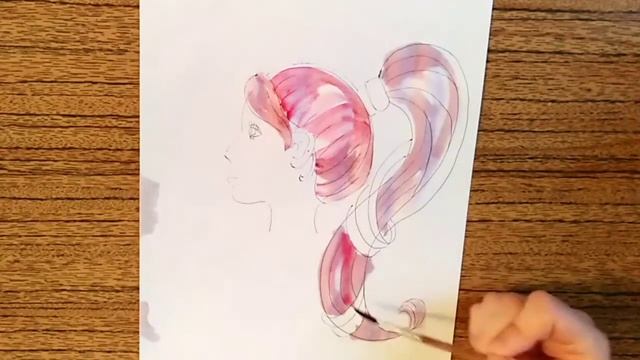 Рисуем девушку. Акварель.