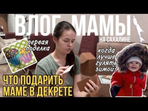 Что подарить маме в декрете | Первая поделка | Зимние прогулки | Влог мамы (70)