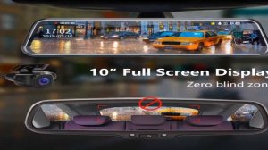 Видеорегистратор-зеркало с камерой заднего вида и антирадаром.