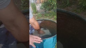 Фибропенобетонный блок. Проверка на водопроницаемость.