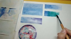 53.Бесплатный урок по акварели, заливки, растяжки, переходы. Watercolor Lesson, Fills, Stretches,