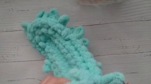 МК тапочки из ализе пуффи.
