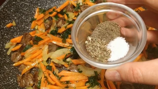 Как приготовить куриные сердца? Сердечки сразу с гречкой!