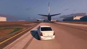 Arab Drift-DACIA LOGAN (Renault Logan) GTA 5 Close to the plane.