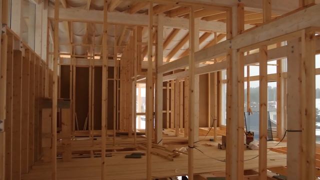 ШАЛЕ - ФАХВЕРК проект современного каркасного дома на склоне смотреть онлайн