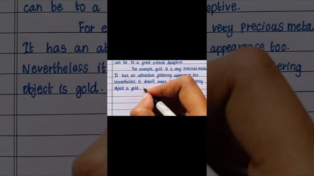 Essay on the Proverb "All that glitters is not gold"| English Essay | Handwriting