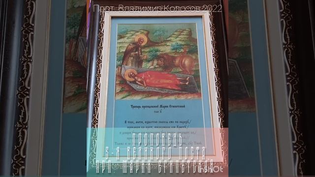 ПРОПОВЕДЬ. 5-я Великого поста, прп. Марии Египетской, прот. Владимир Колосов, 10 апреля 2022. смотреть онлайн
