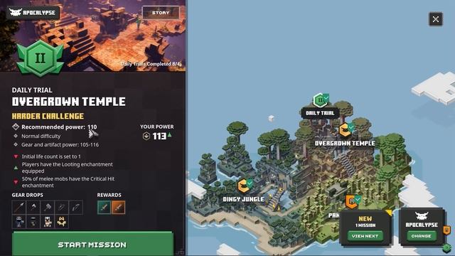 Blacksmith Upgrading & Daily Trial Advice in Minecraft Dungeons: Creeping Winter DLC смотреть онлайн