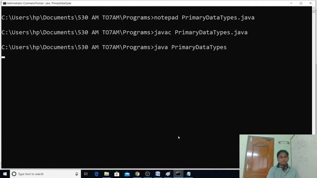 9. Data Types & With Class and Objects Core Java In English