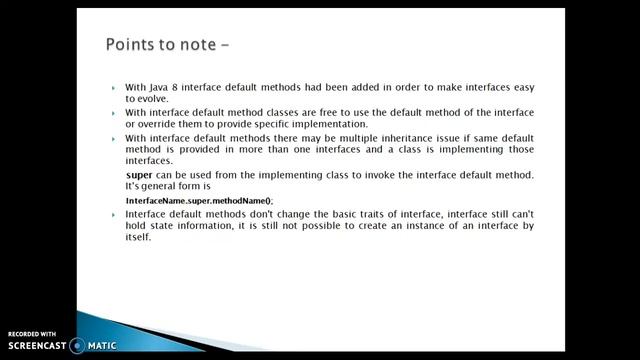 Difference between Interface default method and abstract class in Java 8 смотреть онлайн