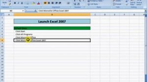 Microsoft Excel 2007|Beginner|1| Launch Excel 2007